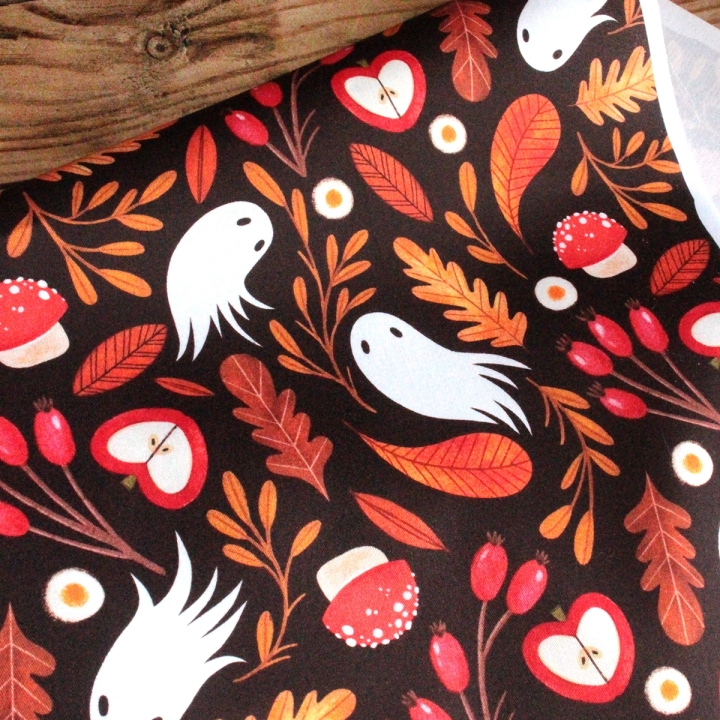 Tissu illustré "Les âmes de l'automne"