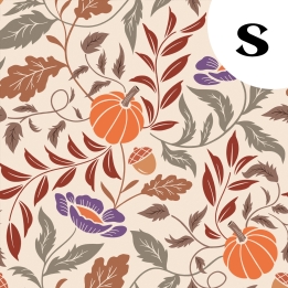 Coupon de tissu illustré "Pumpkin Cottage" 48x48 cm