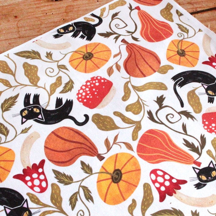 Tissu illustré "Chatrouille"