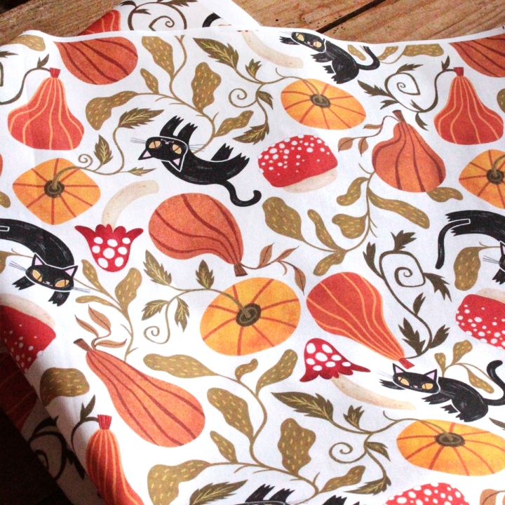 Tissu illustré "Chatrouille"