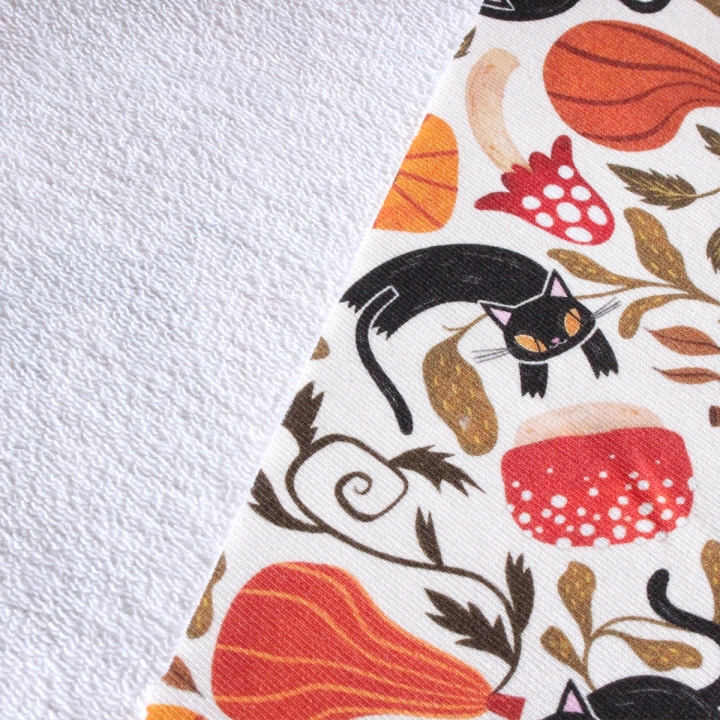 Tissu illustré "Chatrouille"