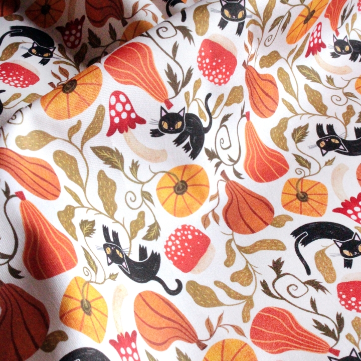 Tissu illustré "Chatrouille"