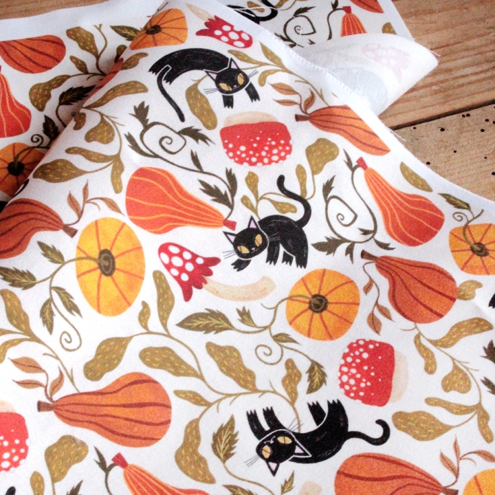 Tissu illustré "Chatrouille"