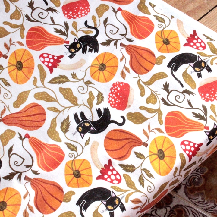 Tissu illustré "Chatrouille"