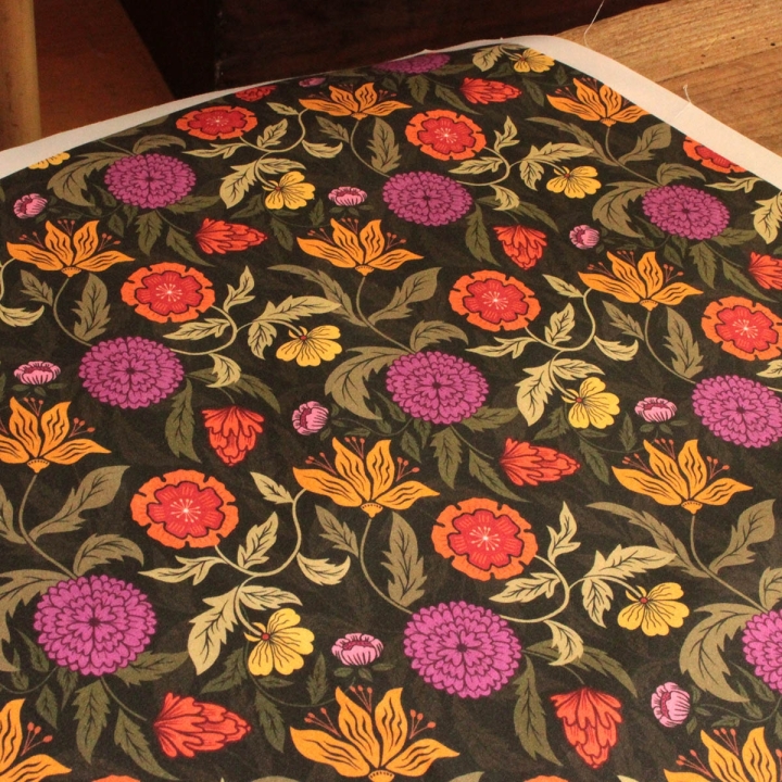 Coupon de tissu illustré "Floralis" 48x48 cm