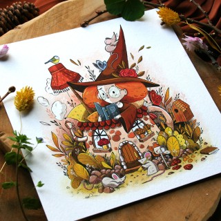 Tirage d'art - Cottage Witch