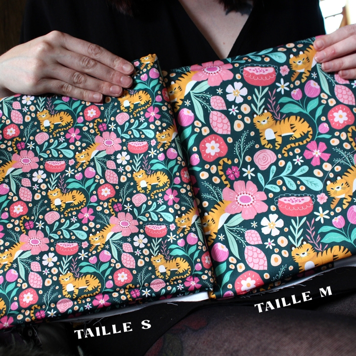 [PRECOMMANDE] Tissu popeline 100% coton / TIGRES - Motif taille S