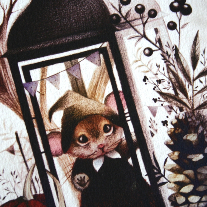 Tirage d'art - La lanterne de la souris sorcière