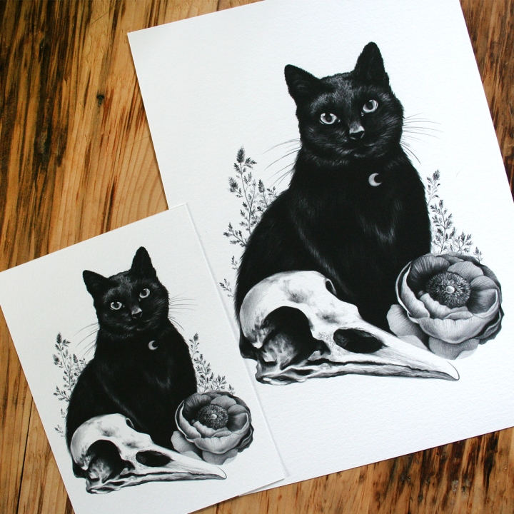 Tirage d'art - Chat noir