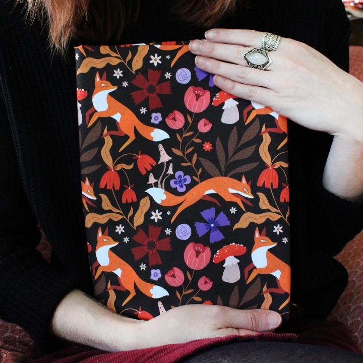 [PRECOMMANDE] Tissu popeline 100% coton / RENARDS - Motif taille M