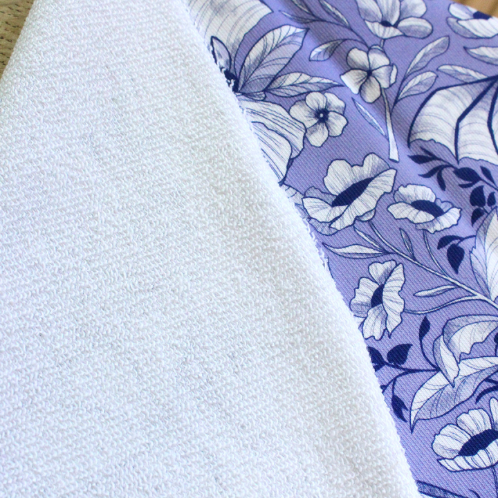 [PRECOMMANDE] French Terry  / CHAUVES-SOURIS BLEUES - Motif taille M