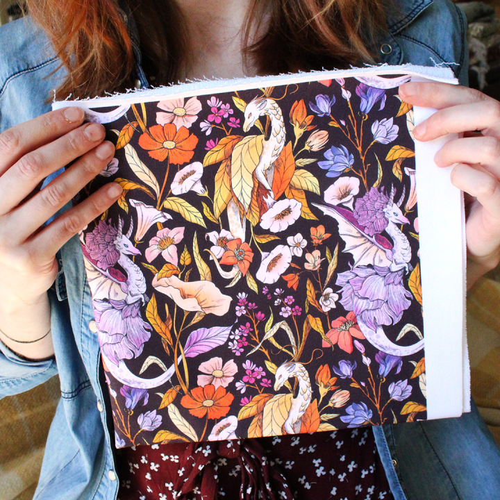 [PRECOMMANDE] French Terry  / DRAGONS FÉERIQUES - Motif taille M