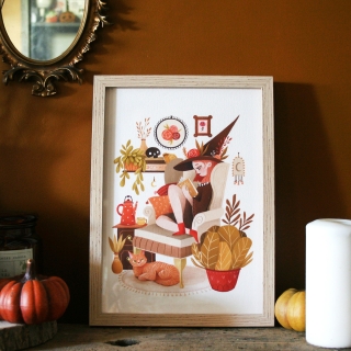 Tirage d'art - Lecture d'automne