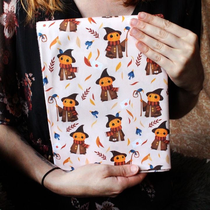[PRECOMMANDE] Tissu popeline 100% coton / MR PUMPKIN - Motif taille S