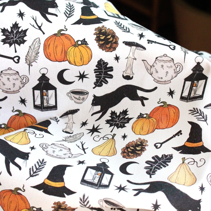 [PRECOMMANDE] Coupon popeline 48x48 cm - AUTUMN WITCH