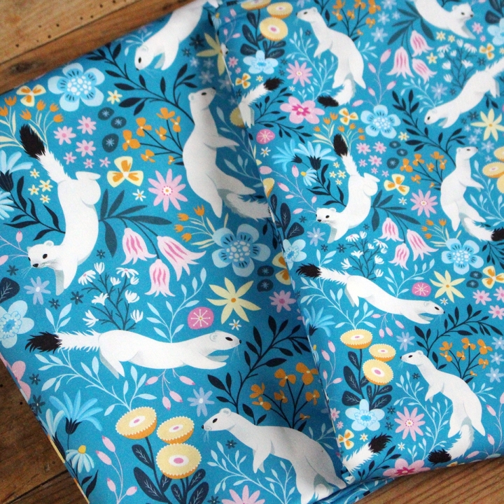 [PRECOMMANDE] Tissu popeline 100% coton / HERMINES - Motif taille M