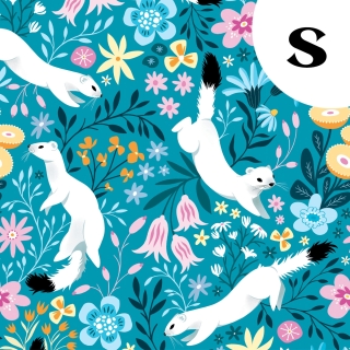 [PRECOMMANDE] Tissu popeline 100% coton / HERMINES - Motif taille S