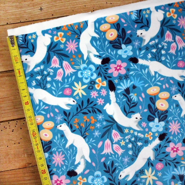 [PRECOMMANDE] Tissu velours / HERMINES - Motif taille M