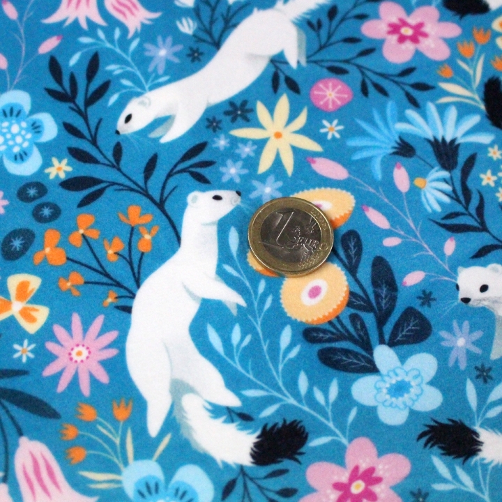 [PRECOMMANDE] Tissu velours / HERMINES - Motif taille M