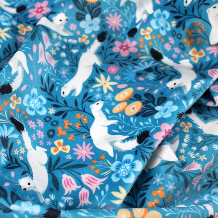 [PRECOMMANDE] Tissu velours / HERMINES - Motif taille M