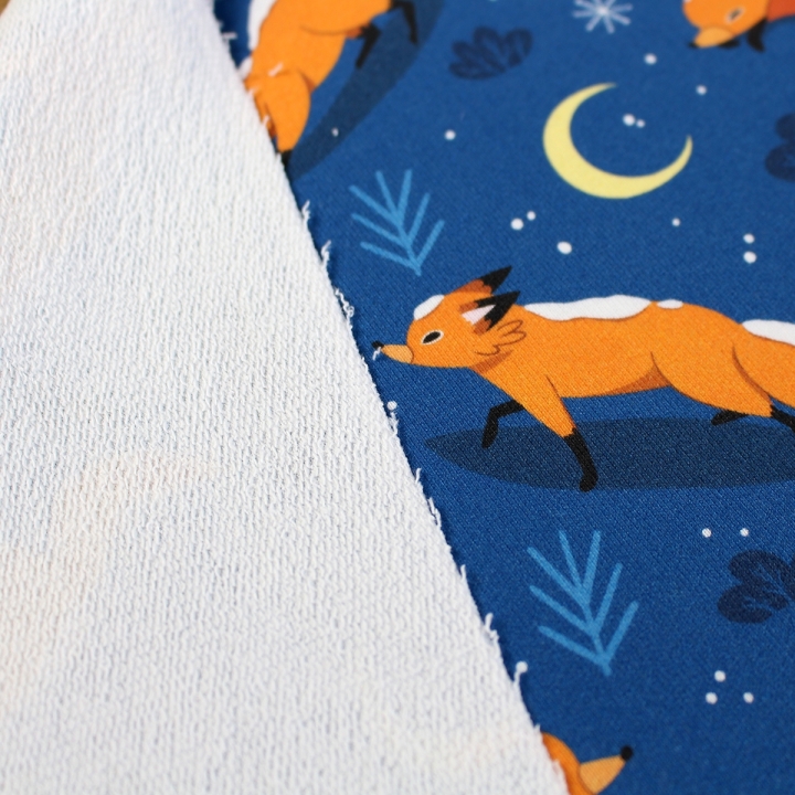 [PRECOMMANDE] French Terry  / RENARDS SOUS LA NEIGE - Motif taille M