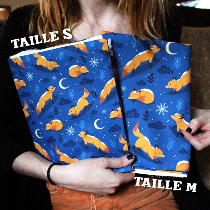 [PRECOMMANDE] Tissu popeline 100% coton / RENARDS SOUS LA NEIGE - Motif taille S