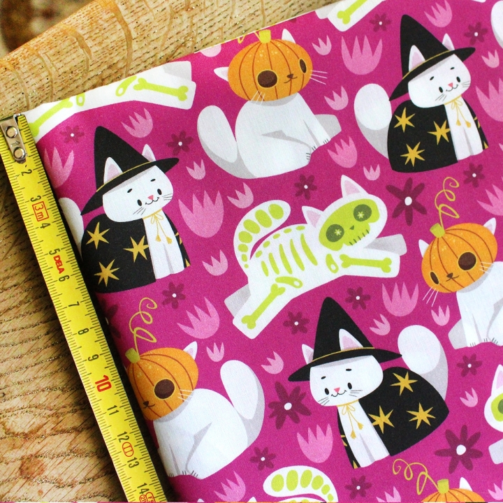 Tissu illustré "Challoween" – popeline, velours & French terry – motif halloween
