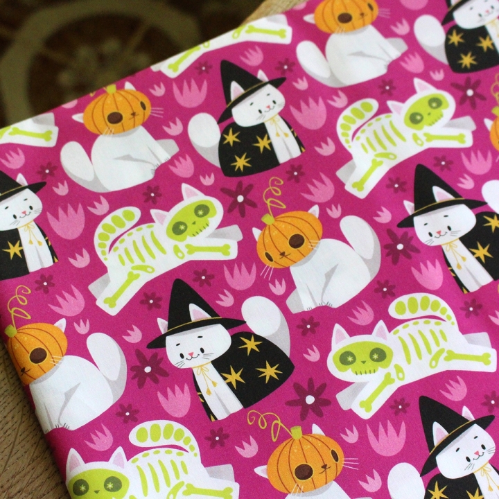 Tissu illustré "Challoween" – popeline, velours & French terry – motif halloween