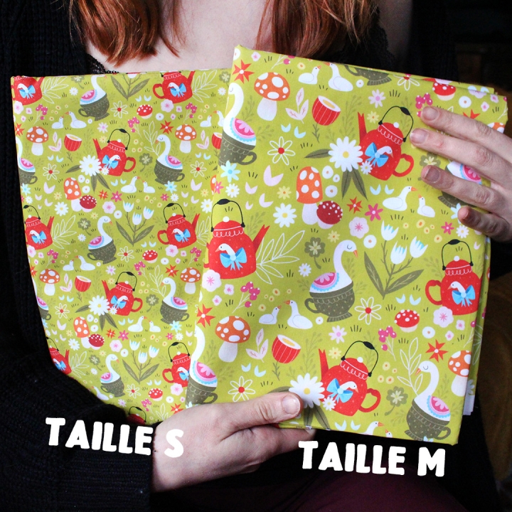 Tissu illustré "Oies" – popeline, velours & French terry – motif printanier