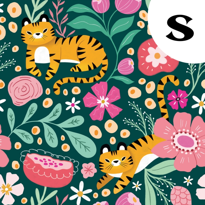 Tissu illustré "Tigres" – popeline, velours & French terry – motif enfantin