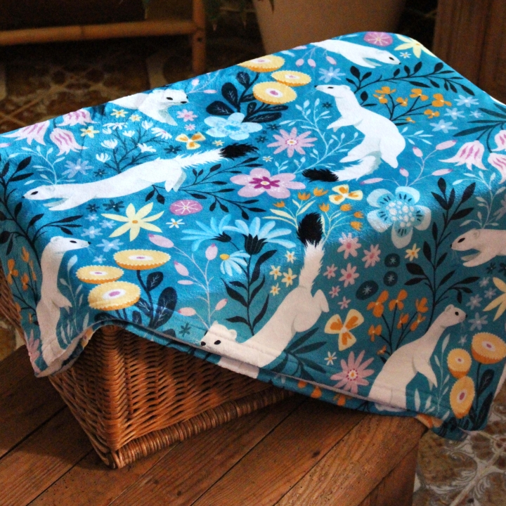 Plaid illustré hermines – Motif poétique