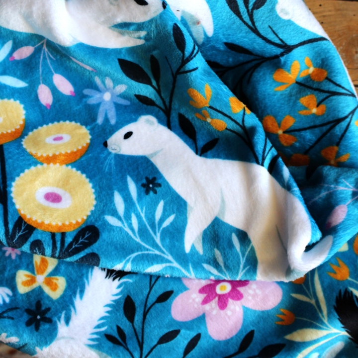 Plaid illustré hermines – Motif poétique