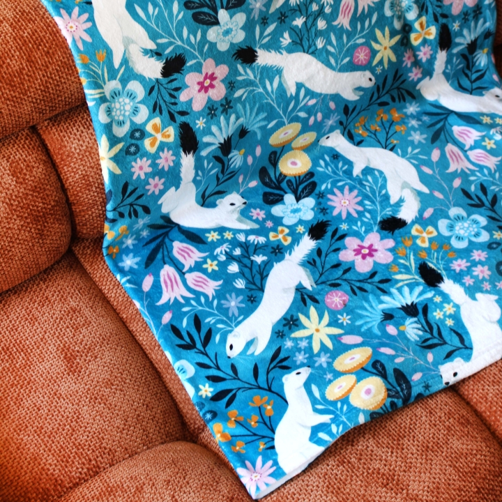 Plaid illustré hermines – Motif poétique