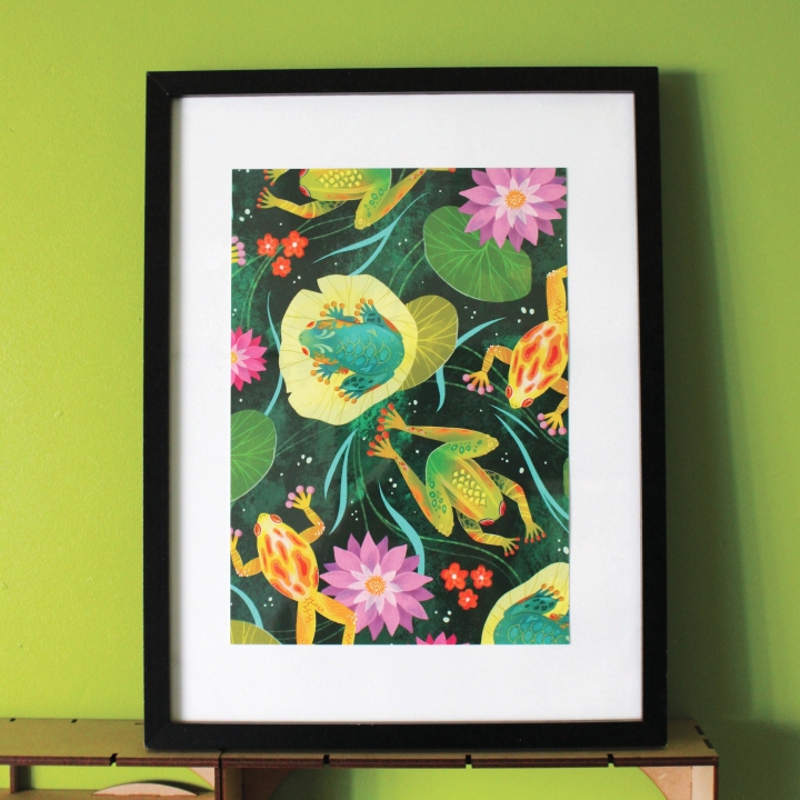 Tirage d'art - Grenouilles & nénuphars