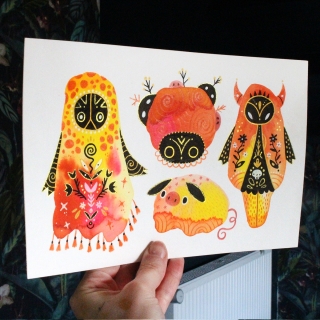 Planche de monstres 001 - Œuvre original