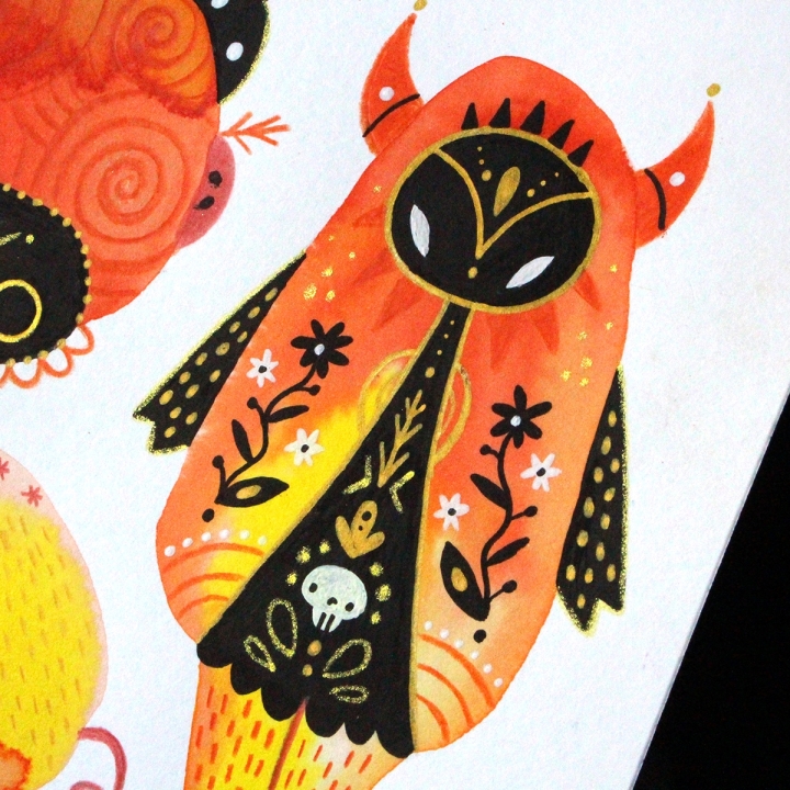 Planche de monstres 001 - Œuvre original