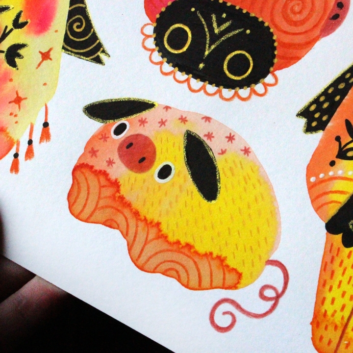 Planche de monstres 001 - Œuvre original