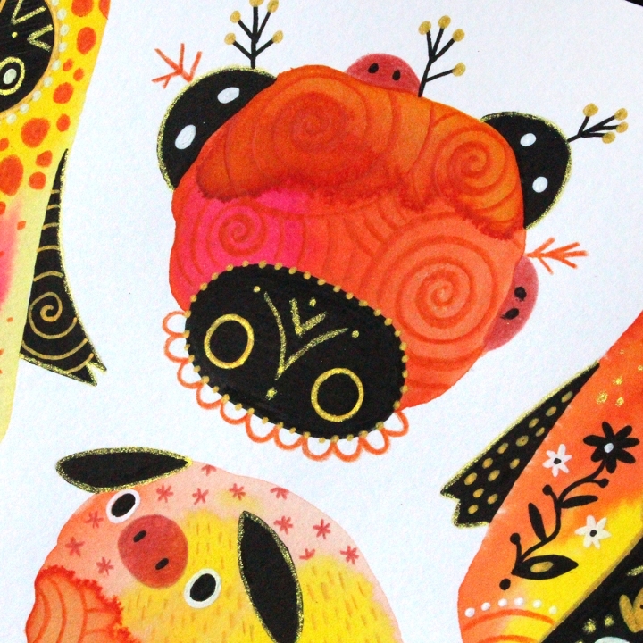 Planche de monstres 001 - Œuvre original