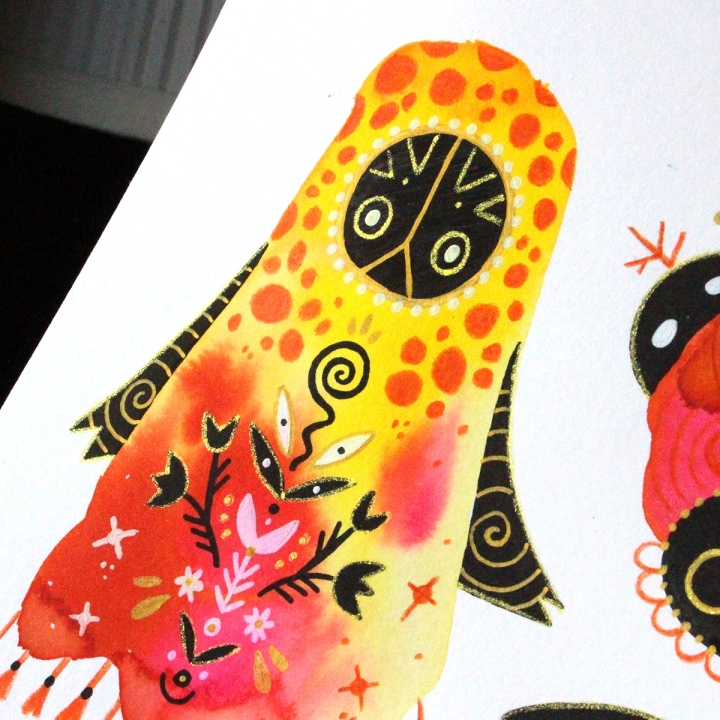 Planche de monstres 001 - Œuvre original