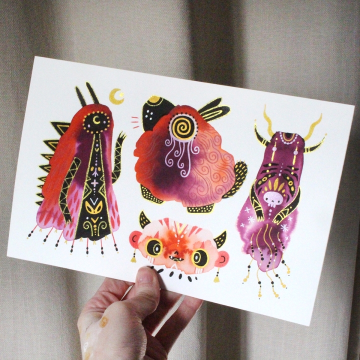 Planche de monstres 002 - Œuvre original