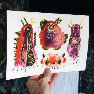 Planche de monstres 002 - Œuvre original