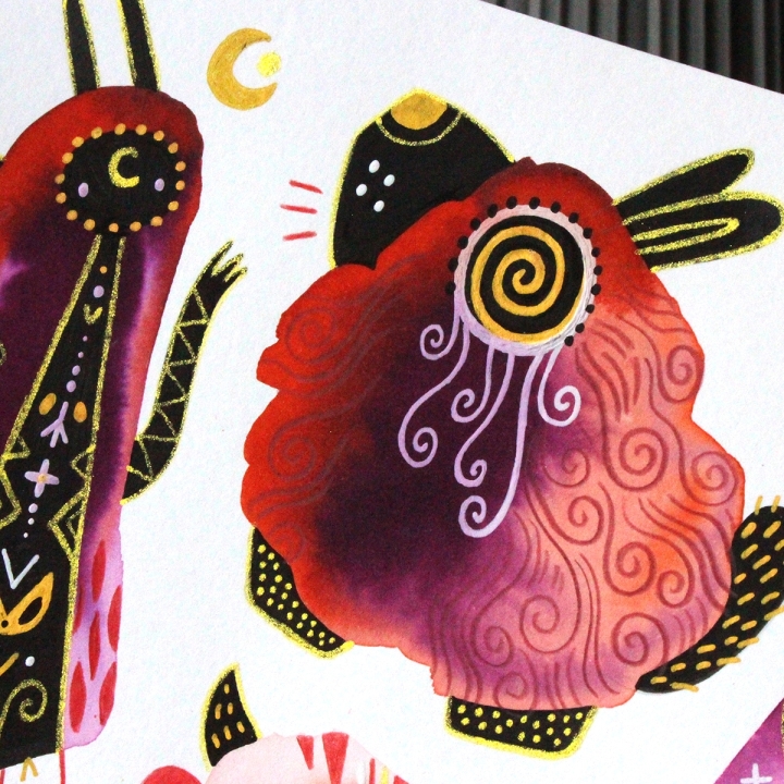 Planche de monstres 002 - Œuvre original