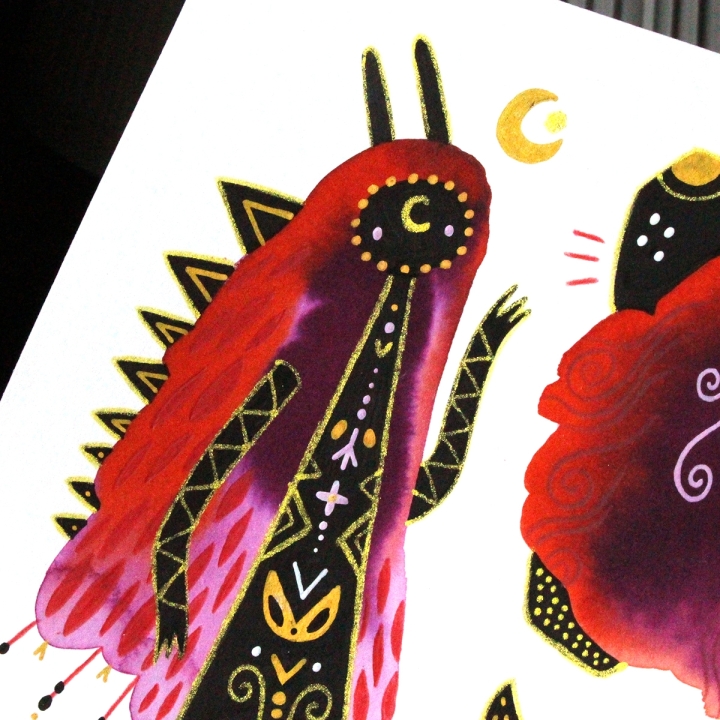 Planche de monstres 002 - Œuvre original