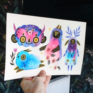 Planche de monstres 003 - Œuvre original