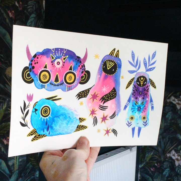 Planche de monstres 003 - Œuvre original