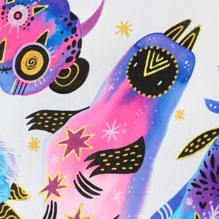 Planche de monstres 003 - Œuvre original