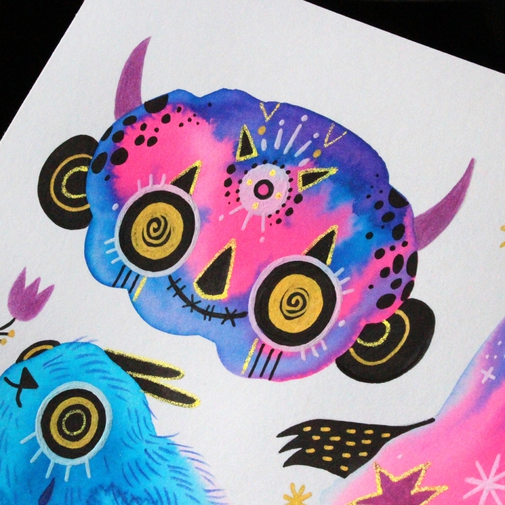 Planche de monstres 003 - Œuvre original