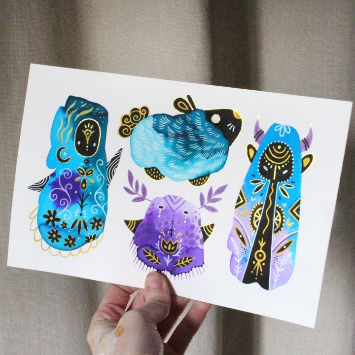 Planche de monstres 004 - Œuvre original