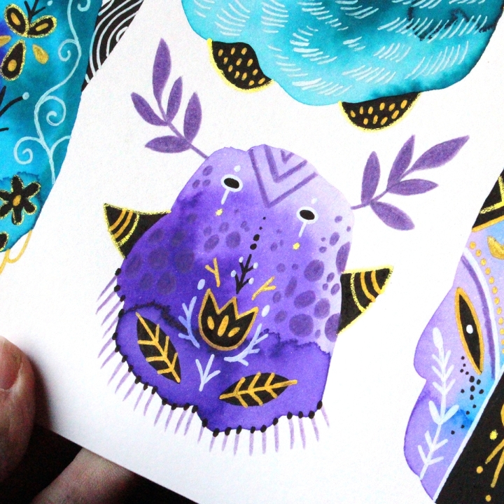 Planche de monstres 004 - Œuvre original