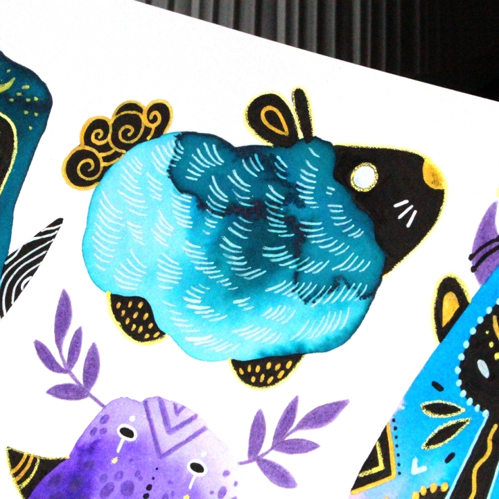 Planche de monstres 004 - Œuvre original